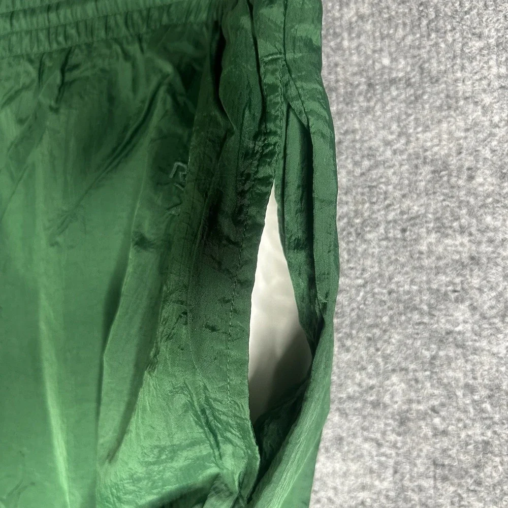 Vintage 90's Reebok Nylon‎ Track Pants Size Medium Green Logo Embroidered